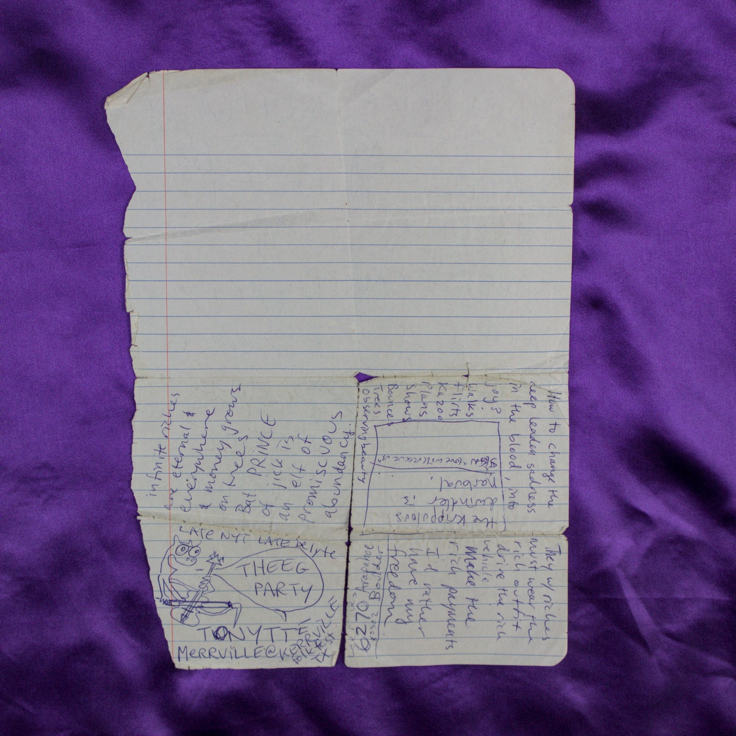 bounce menu - original rushadicus drawing